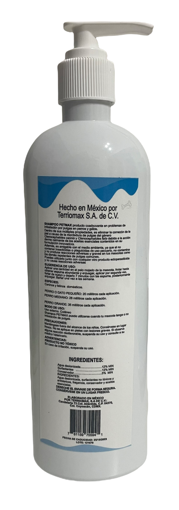 Shampoo Antipulgas para perro y gato (350 ml)